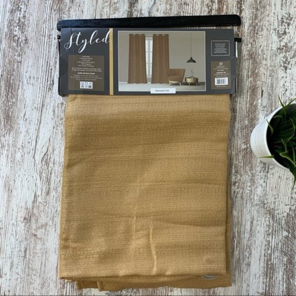 MARRIO Solid Room Darkening Curtain Panels Pair Beige Set 38 x 84 in NEW NWT - Picture 5 of 7